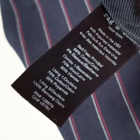 NEW Rag & Bone Navy Stripe Lexington Blazer Size 6 Pinstriped Quiet Luxury $550 - Picture 13 of 16